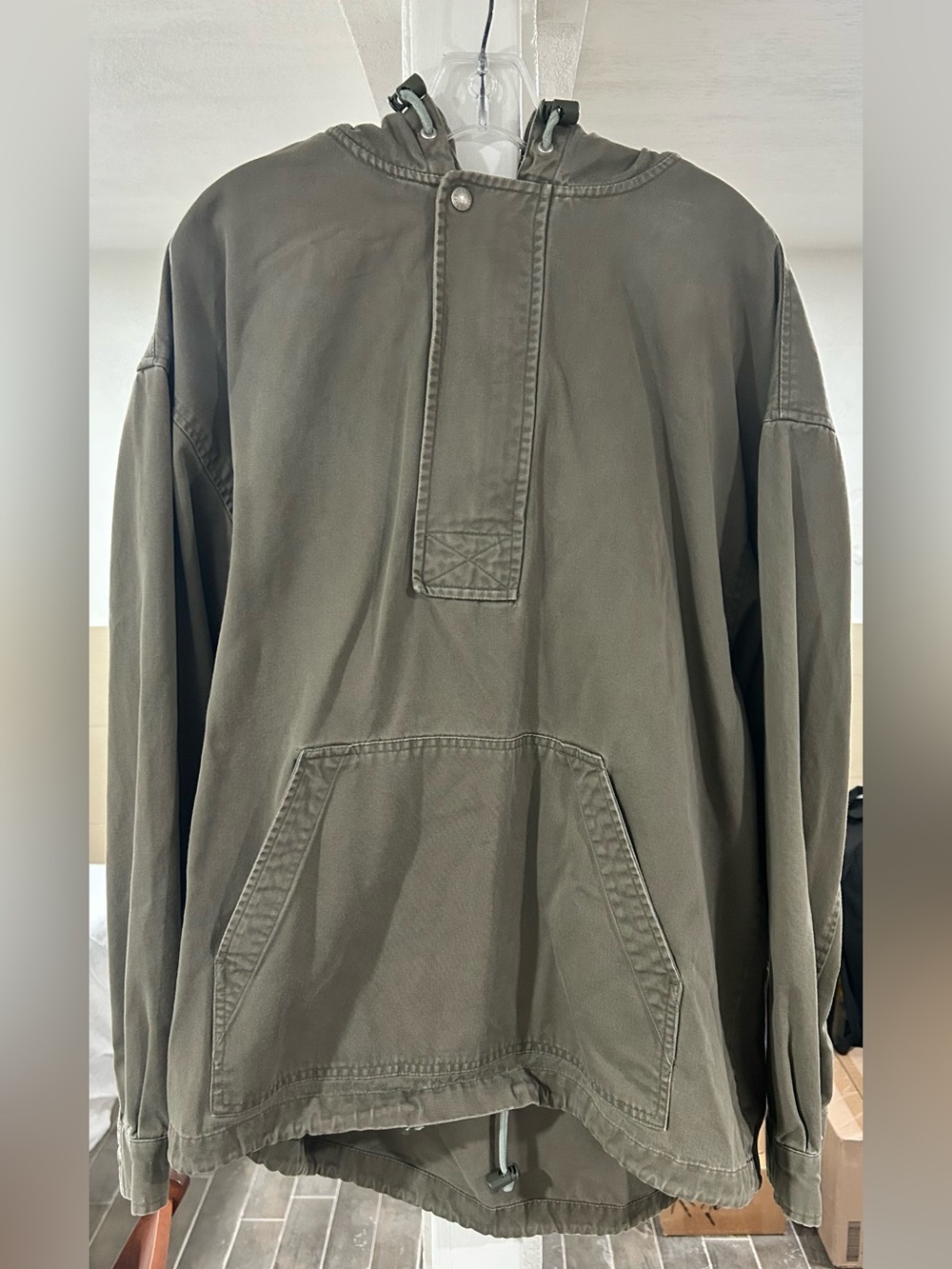 GAP Olive Green Hooded Military Field Pullover Jacket